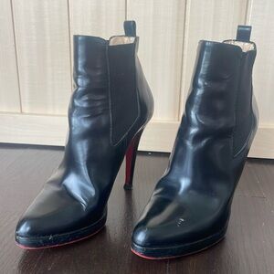 Christian Louboutin Leather Ankle Chelsea Boots